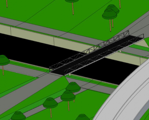 Balkenbrücke Variante B, Ansicht 3